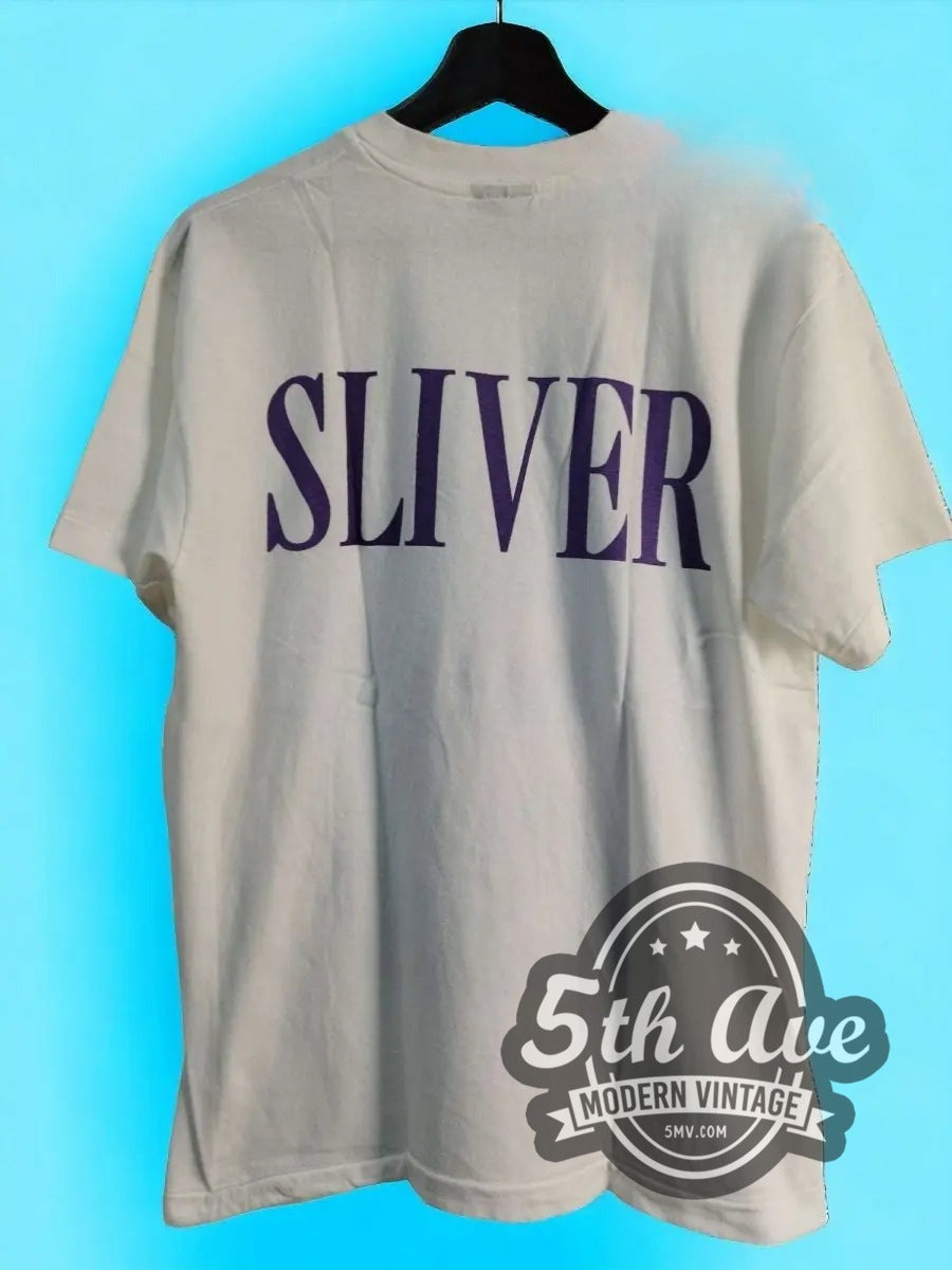 Nirvana Sliver vintage band t-shirt in white, detail view 2