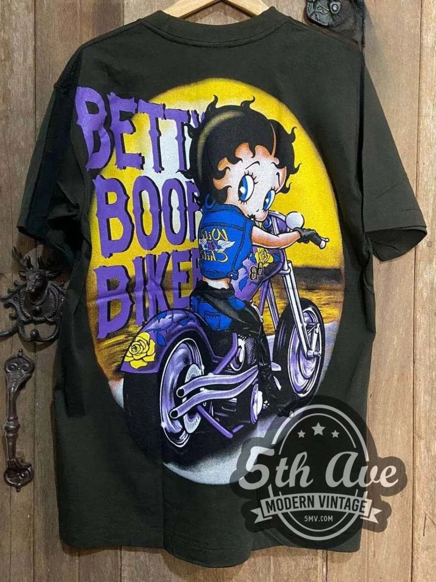 Betty Boop – Born to Be Wild Biker vintage cartoon t-shirt, additional product photo