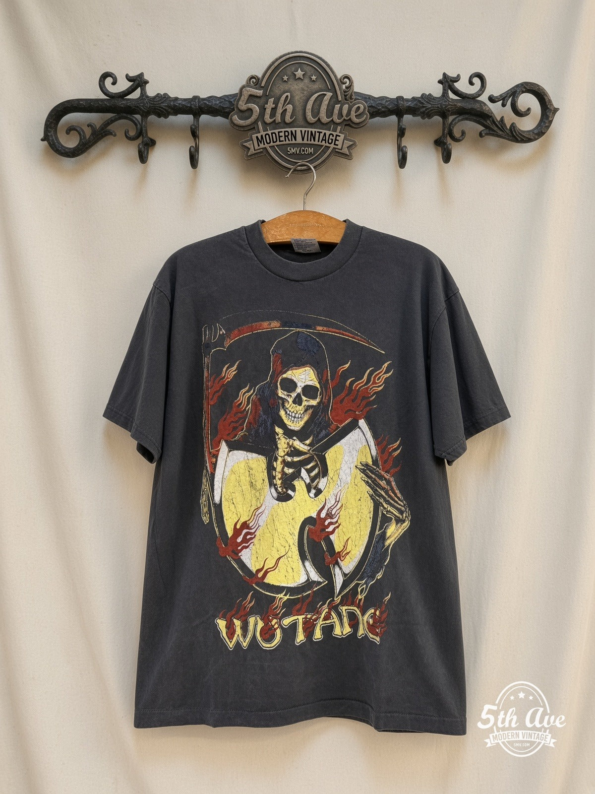 Wu-Tang Clan CREAM Reaper vintage band t-shirt on rack