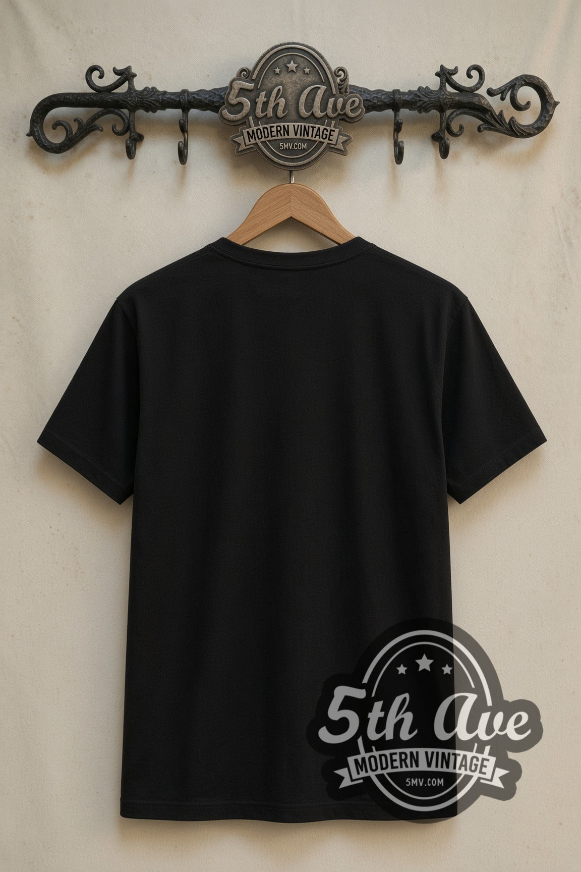 Plain black back of X Japan hide and Yoshiki double stitched tee on rack