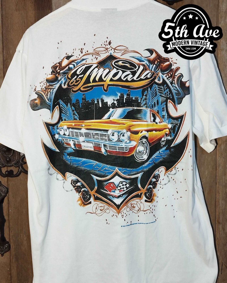 '65 Impala - Rollin hard lowrider low rider car culture t shirt - Vintage Band Shirts