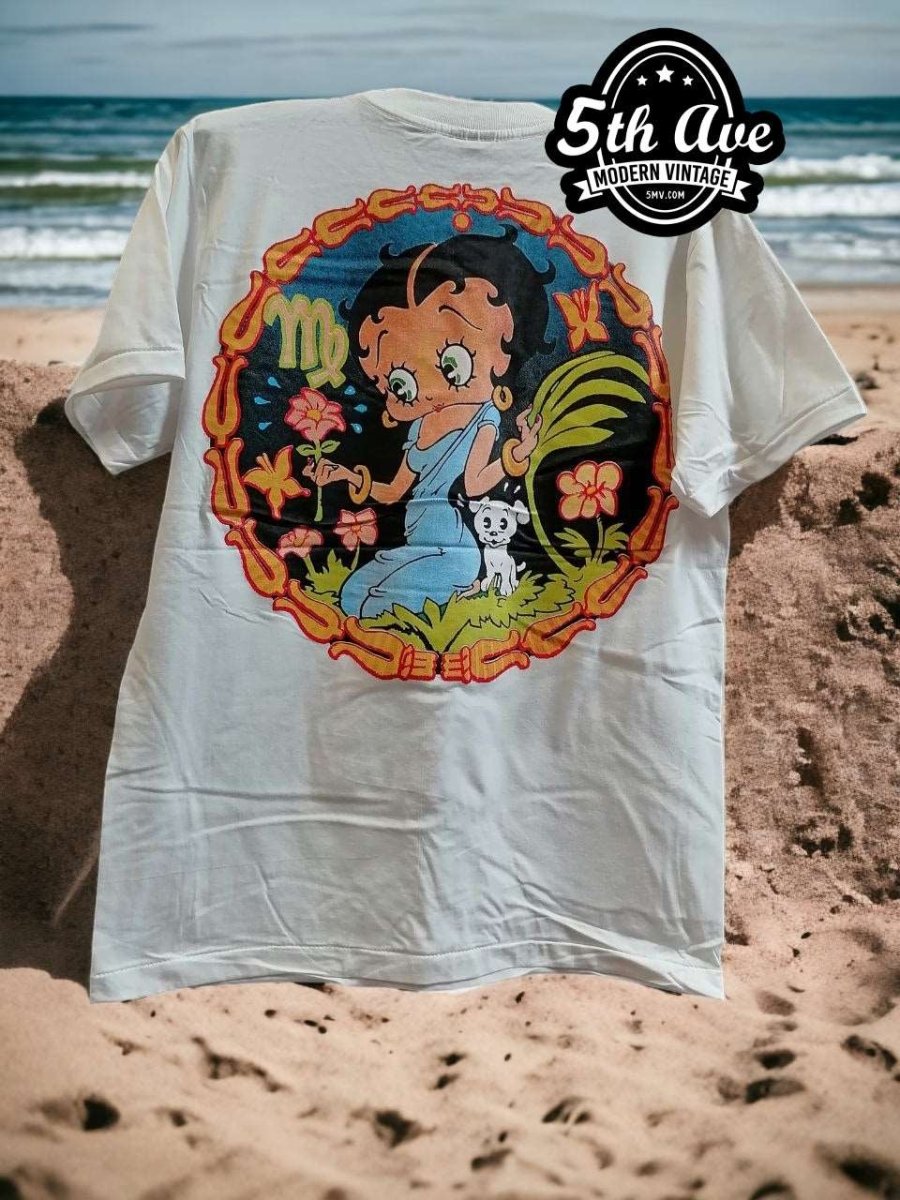 Betty Boop Beach single stitch t shirt - Vintage Band Shirts