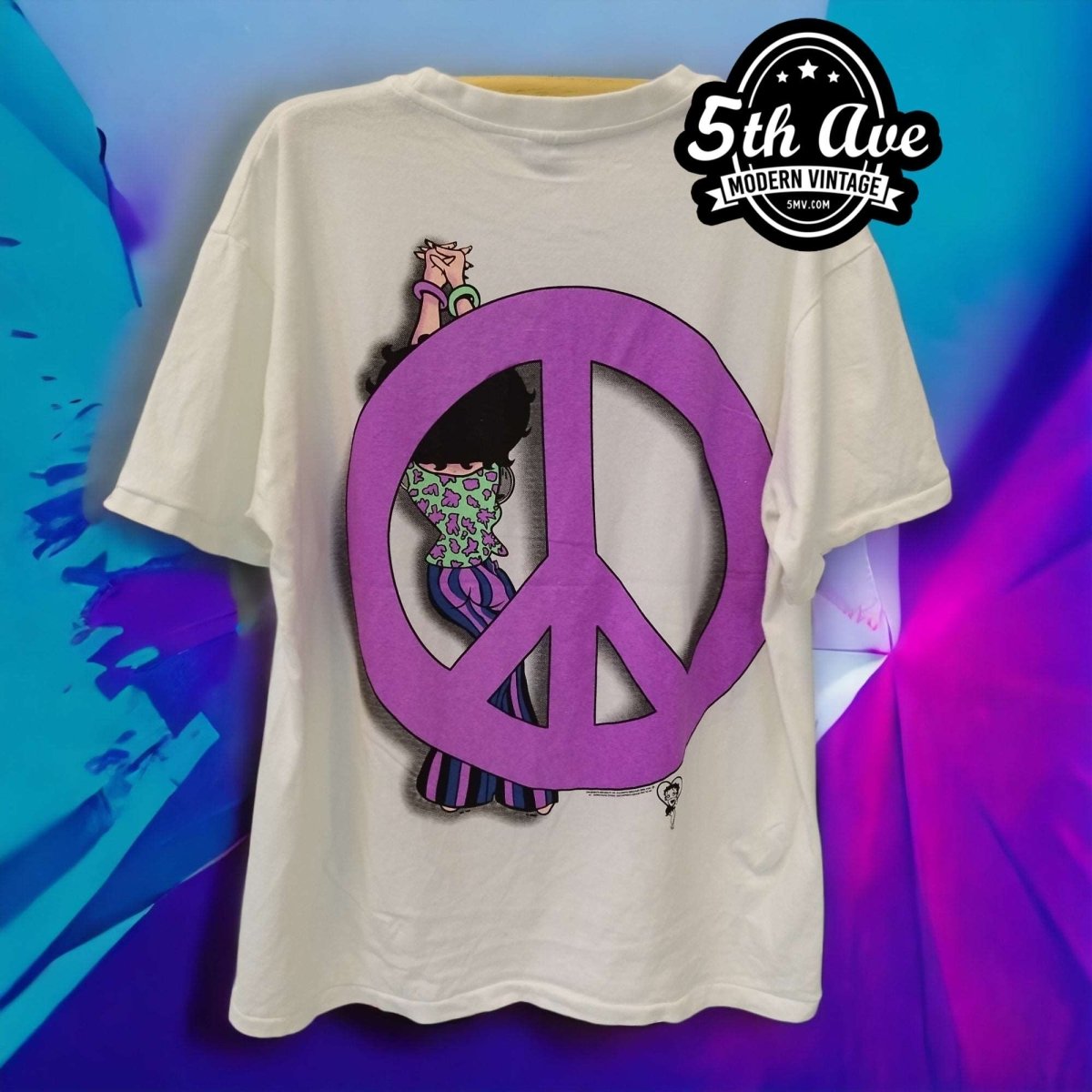 Betty Boop Purple Peace t shirt - Vintage Band Shirts