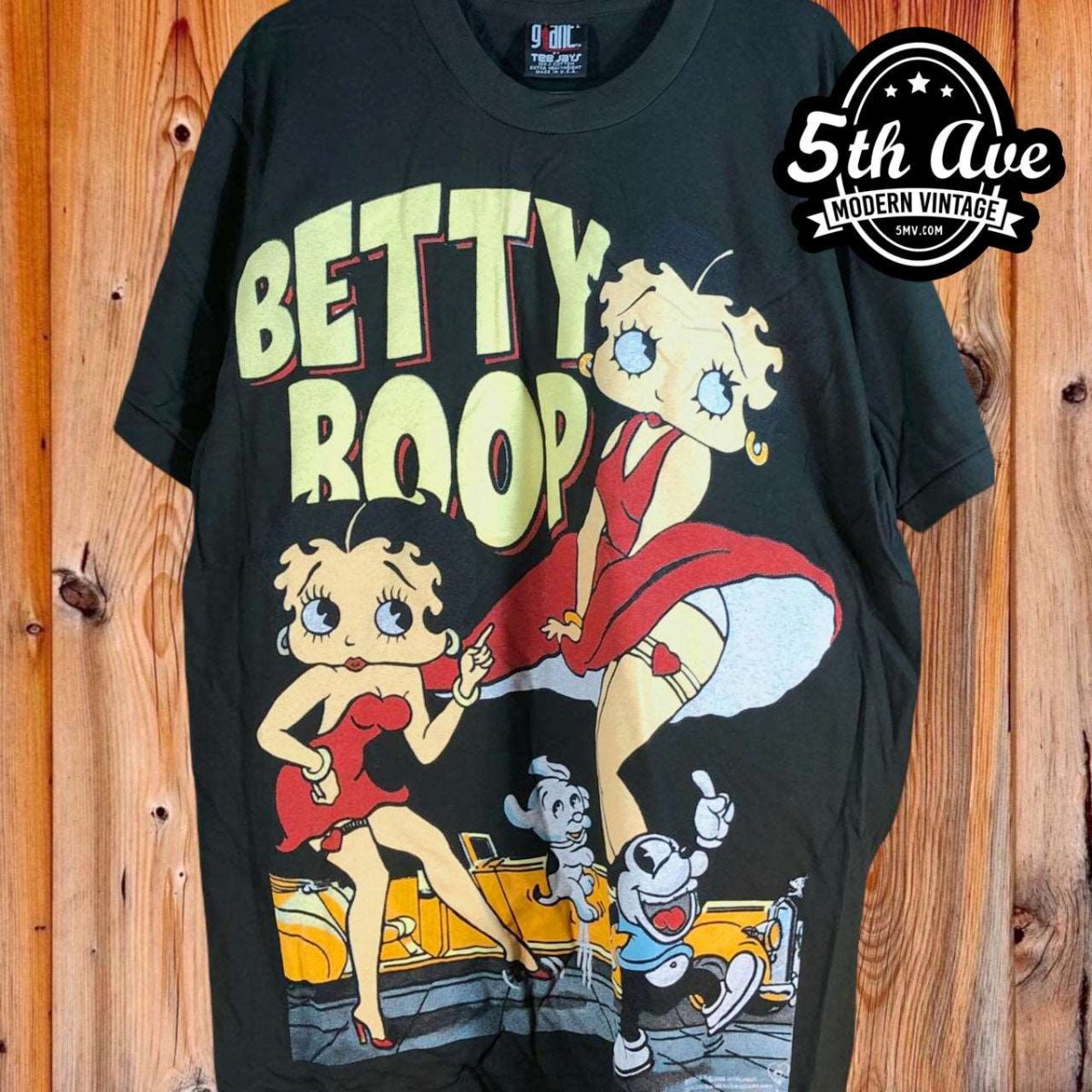Betty Boop What Would You Like to Order - AOP all over print New Vintage Animation T shirt - Vintage Band Shirts