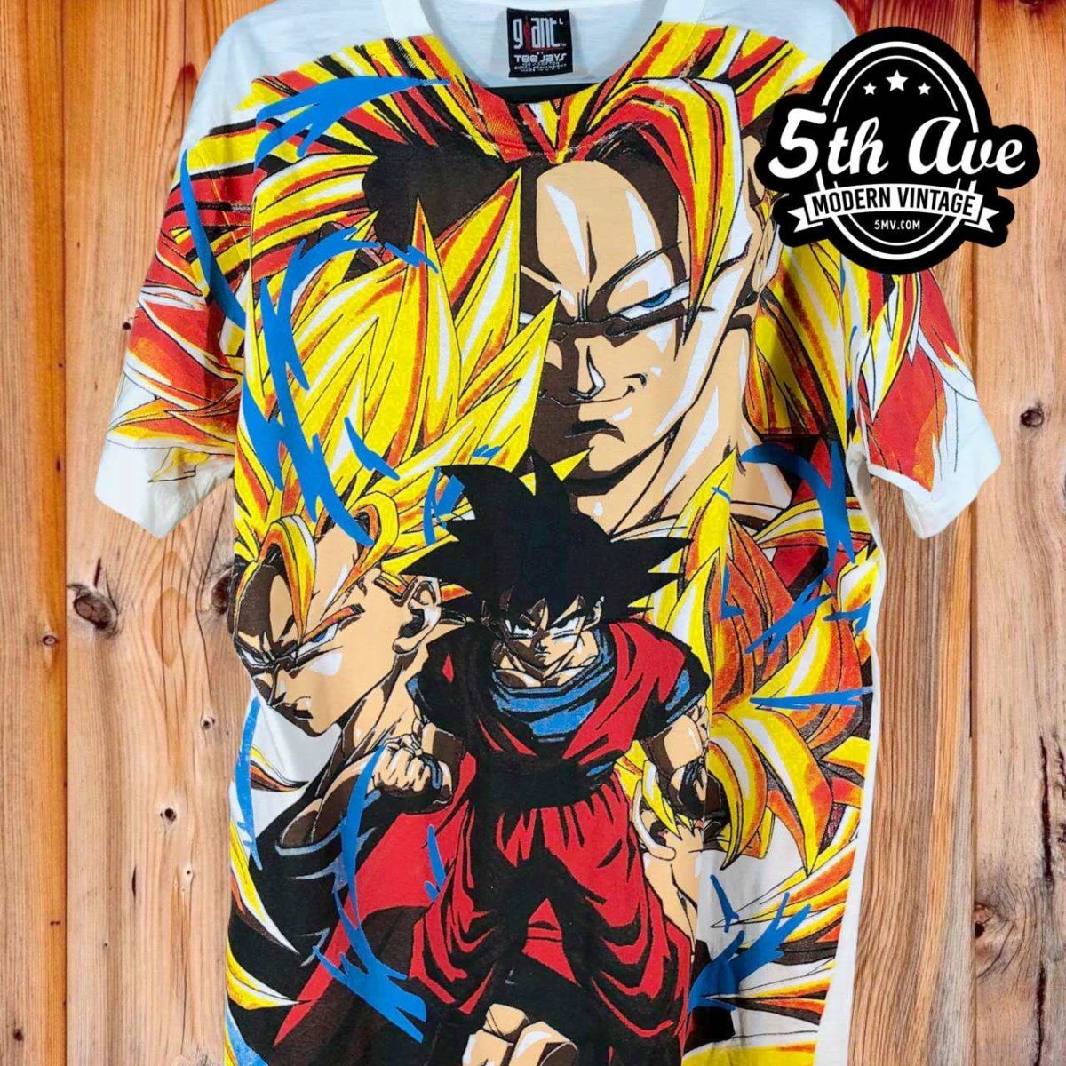 Dragon Ball Z Goku Super Saiyan - AOP all over print New Vintage Anime T shirt - Vintage Band Shirts