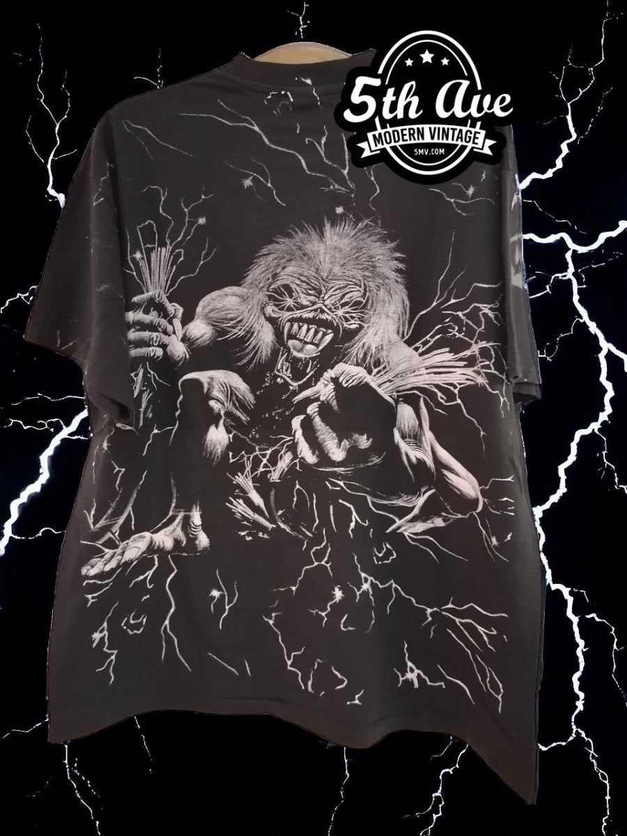 Iron Maiden Overprint T-Shirt: Unleash Your Passion with Eddie - Vintage Band Shirts