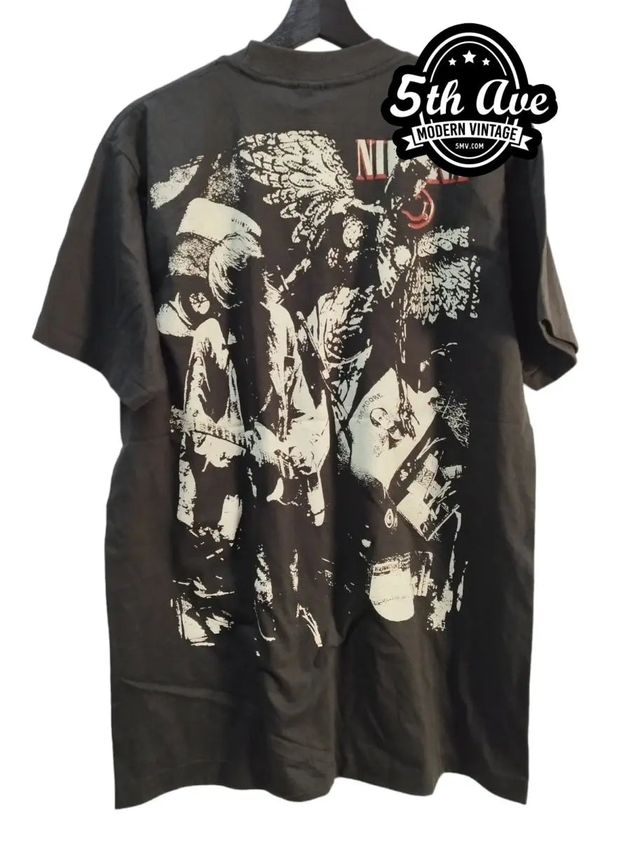 Kurt Cobain Shock Nirvana Collage T Shirt - Vintage Band Shirts