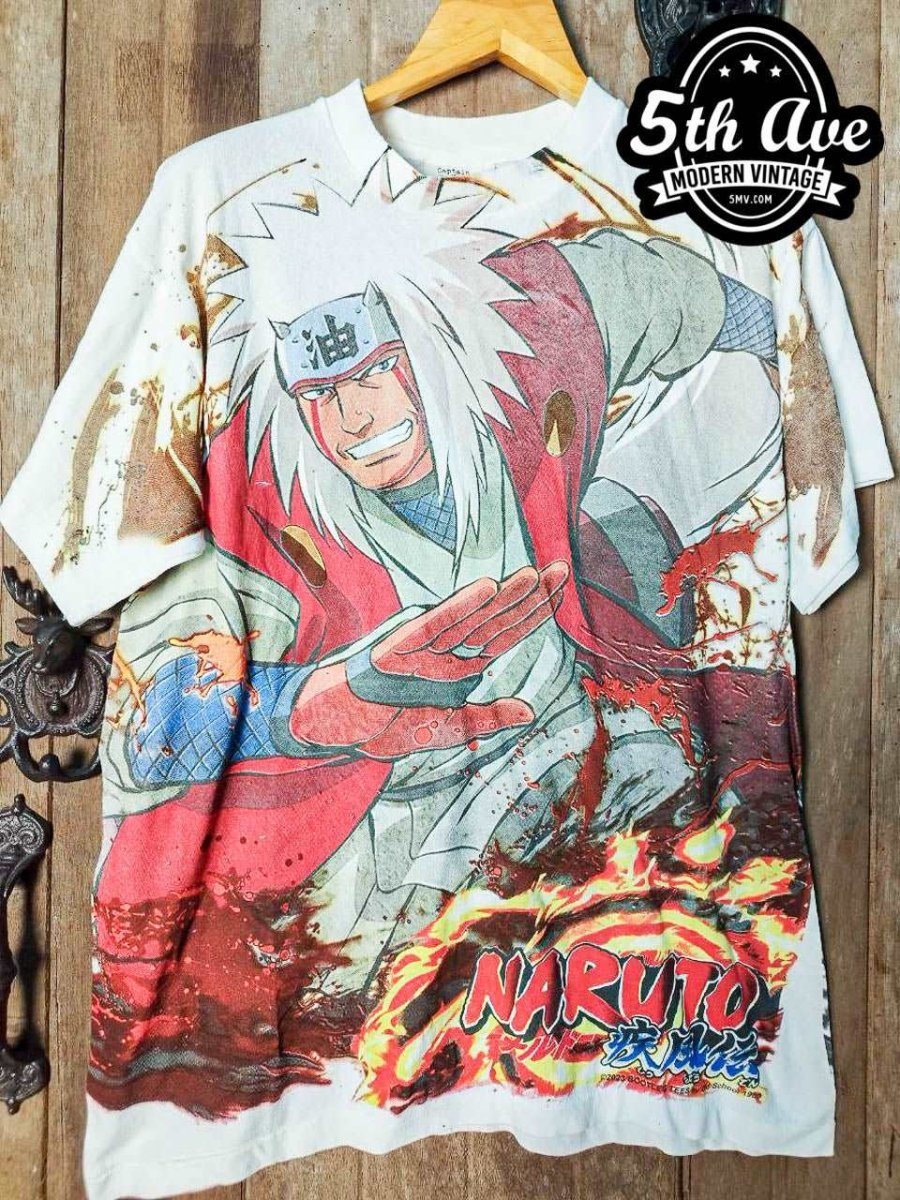 Naruto Shippuden Jiraiya - AOP all over print New Vintage Anime T shirt - Vintage Band Shirts