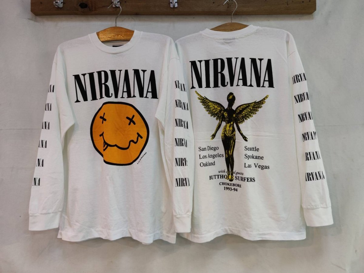 Nirvana and Butthole Surfers Chokebore Concert Long Sleeve T-Shirt: Capturing a Monumental Musical Era - Vintage Band Shirts