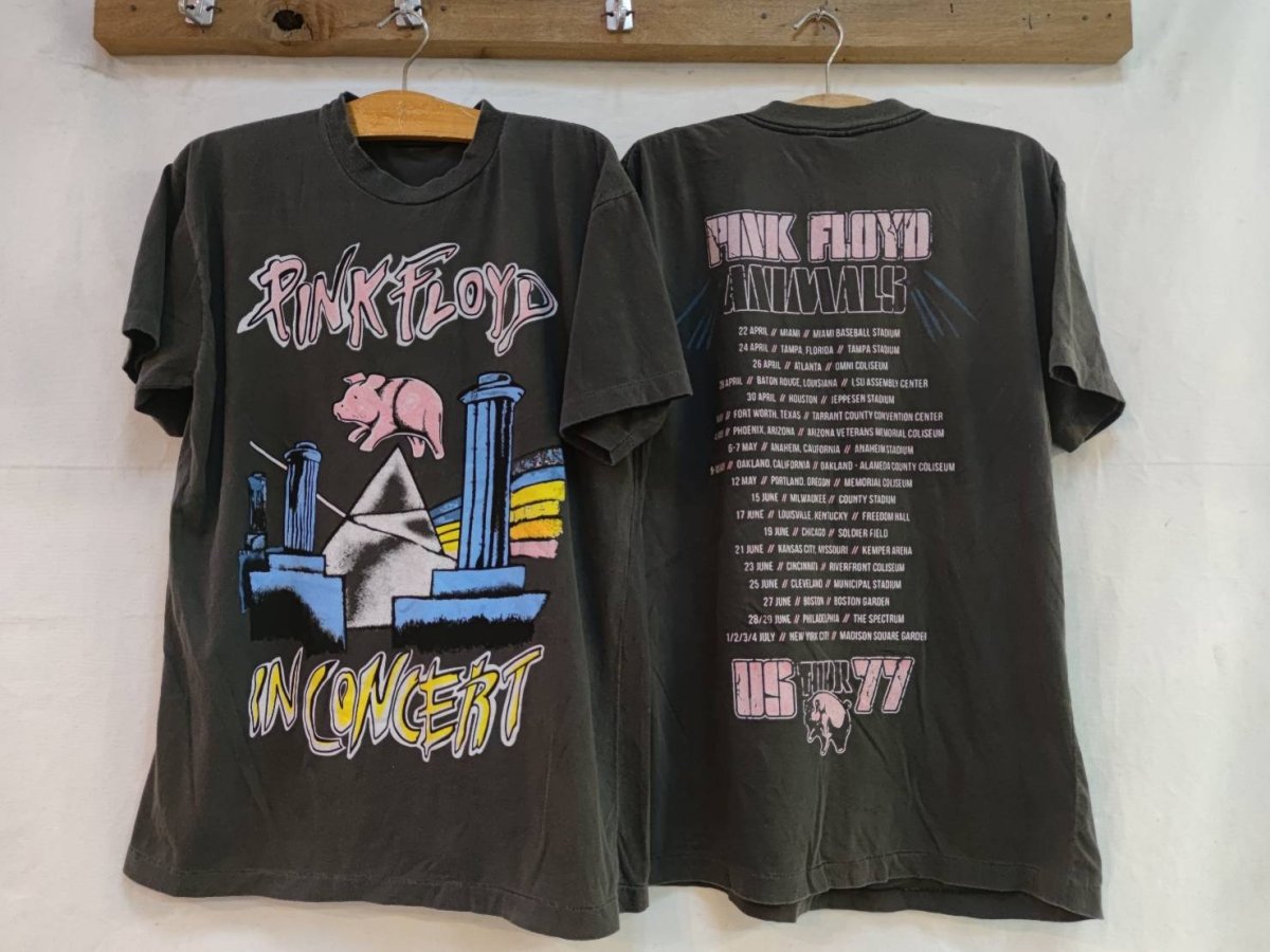 Pink Floyd 1977 Tour Commemorative Concert T-Shirt: A Collector's Tribute to Rock History - Vintage Band Shirts