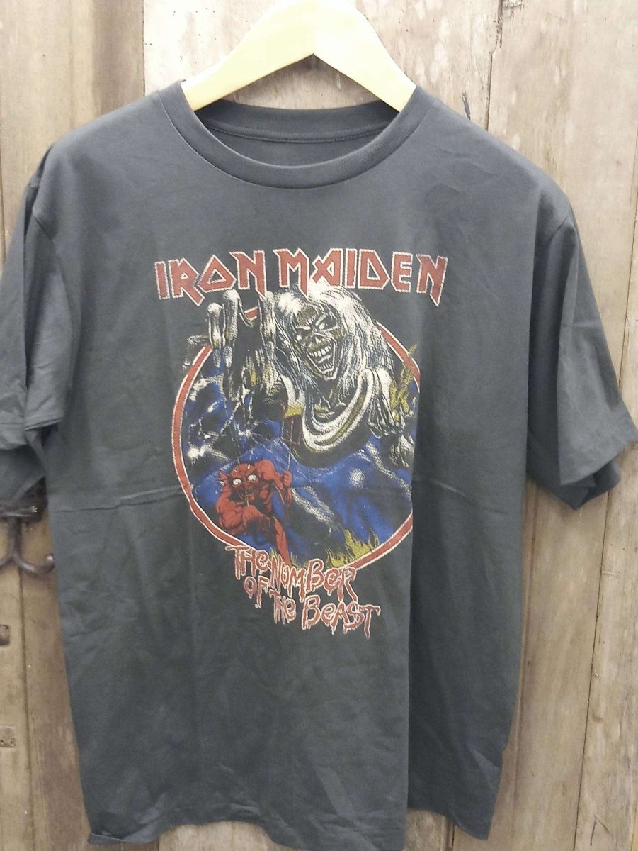 Rock 'n' Roll Heritage: Unveiling the Iron Maiden 'Number of the Beast' Vintage Band Tee - Vintage Band Shirts