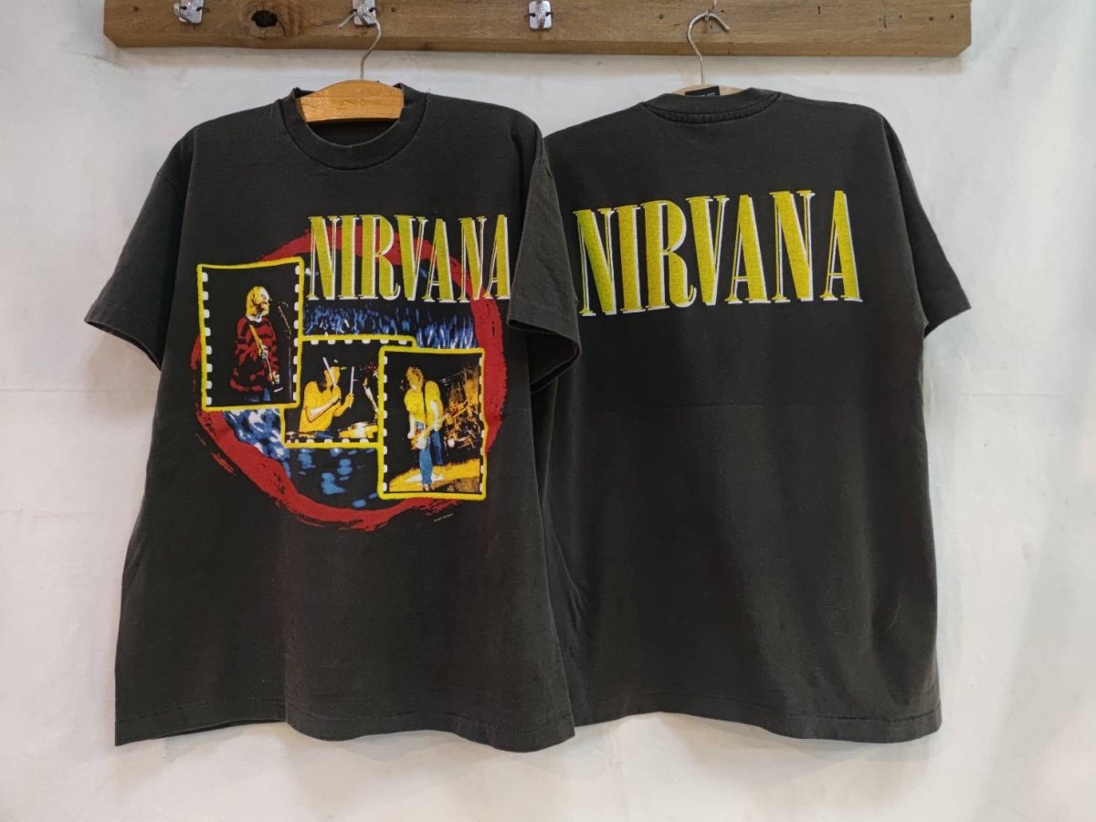 Vintage Nirvana Bootleg Tee: Distressed Grunge Vibes - Vintage Band Shirts
