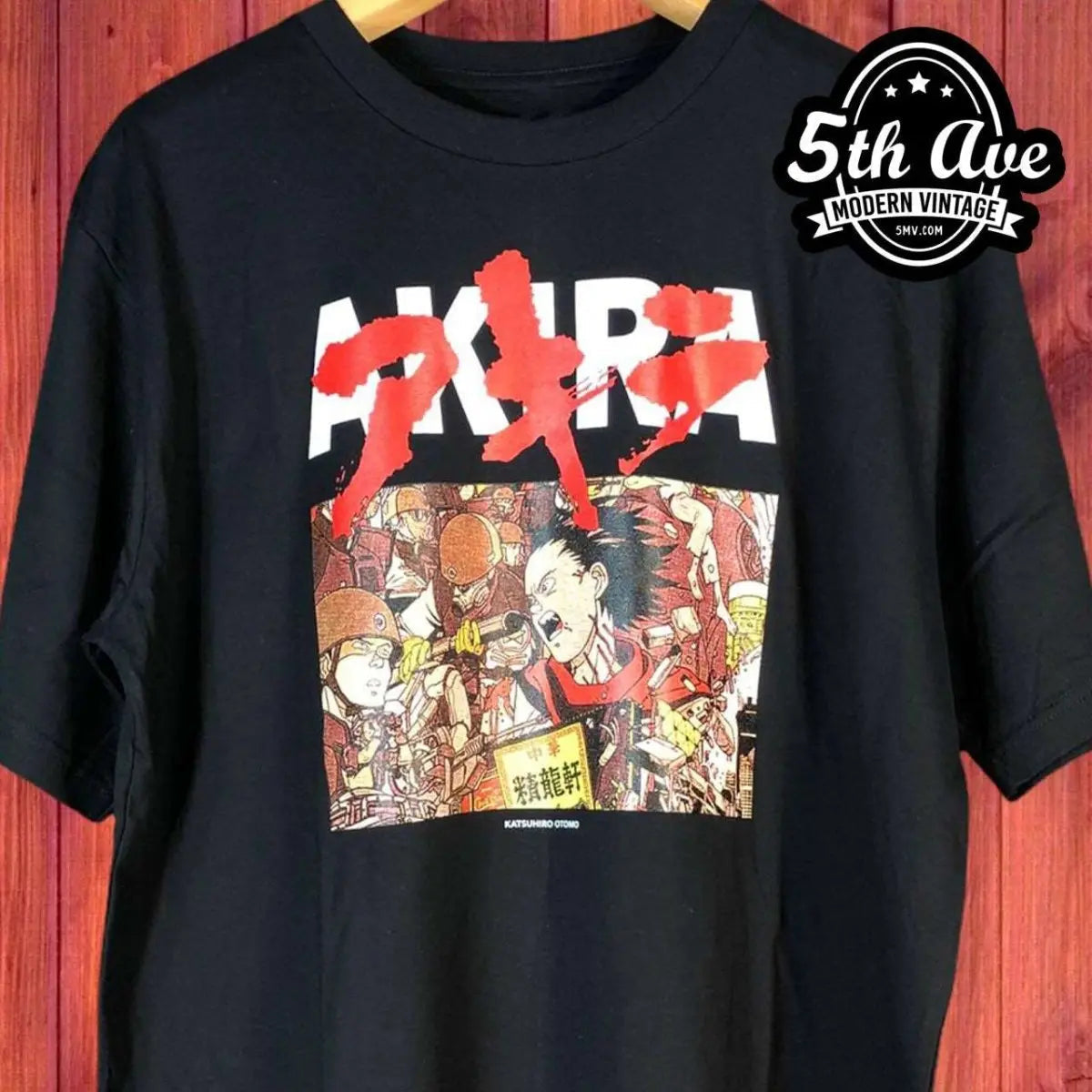 Akira Logo Comic Panel Collage anime tee, front view