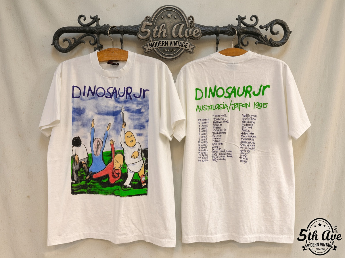 Dinosaur Jr vintage band t-shirt front and back on rack