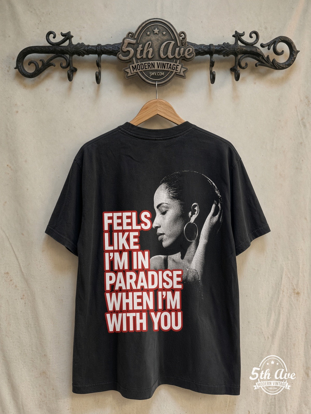 Sade Feels Like I'm in Paradise vintage t-shirt back on rack