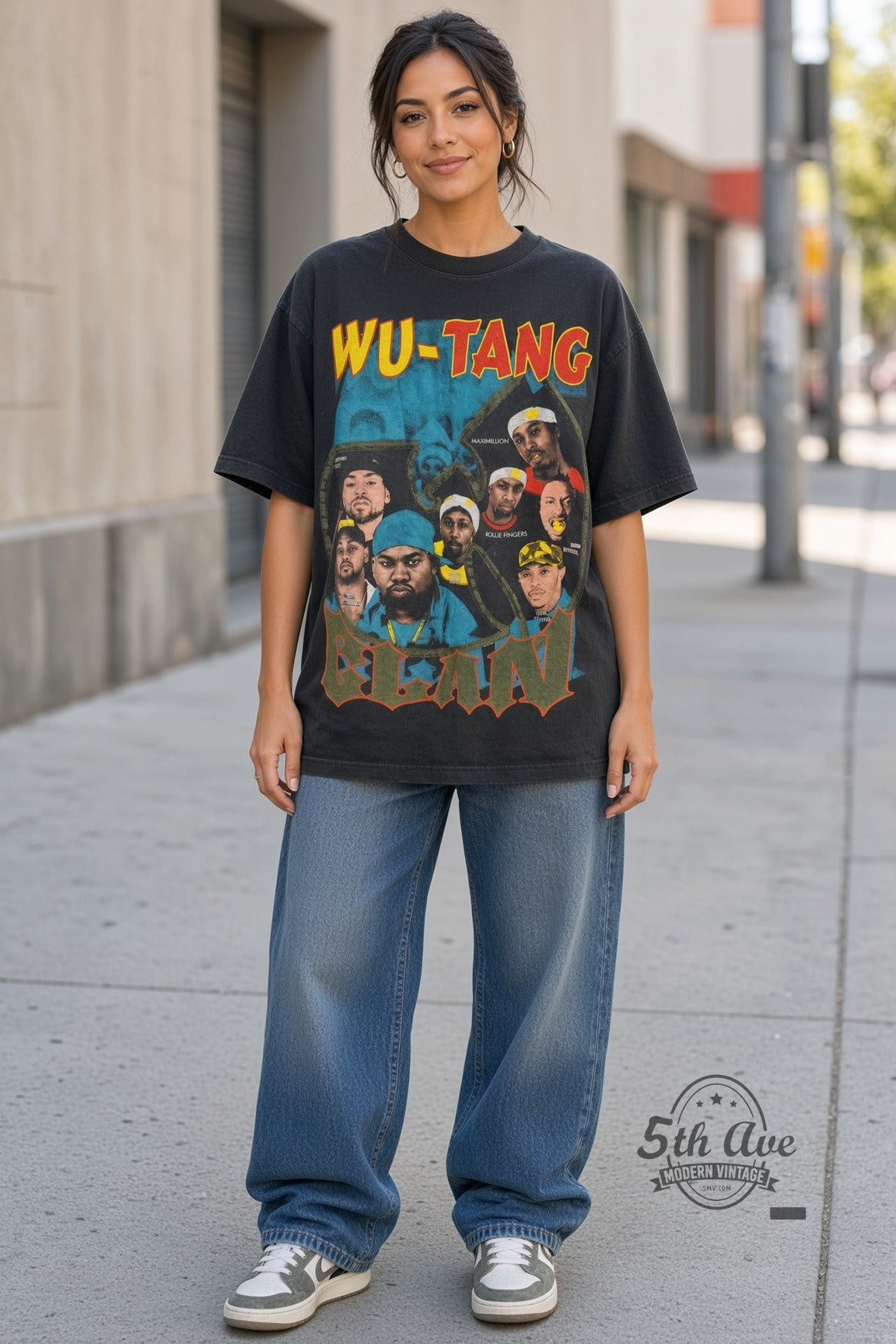 Model wearing Wu-Tang Clan / Raekwon – Ice Cream vintage band tee