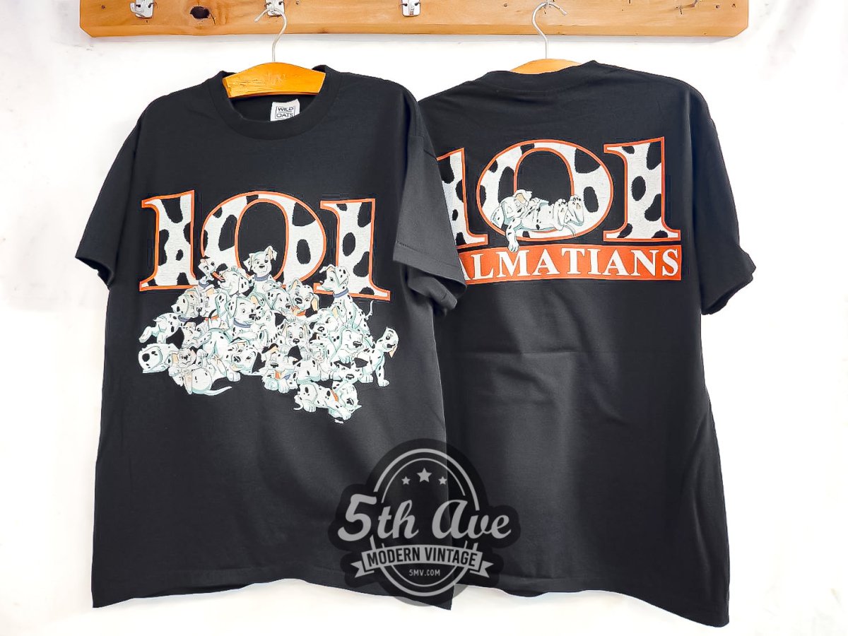 101 Dalmatians [One Hundred and One Dalmatians] 1961 - Vintage Reprint Animation T-Shirt - Vintage Band Shirts