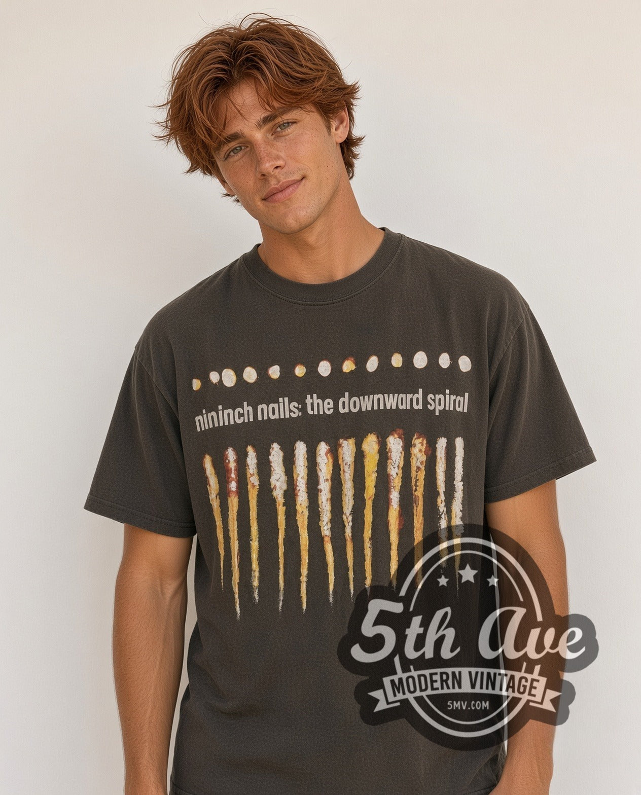 Nine Inch Nails Downward Spiral Vintage Band T-Shirt | Charcoal