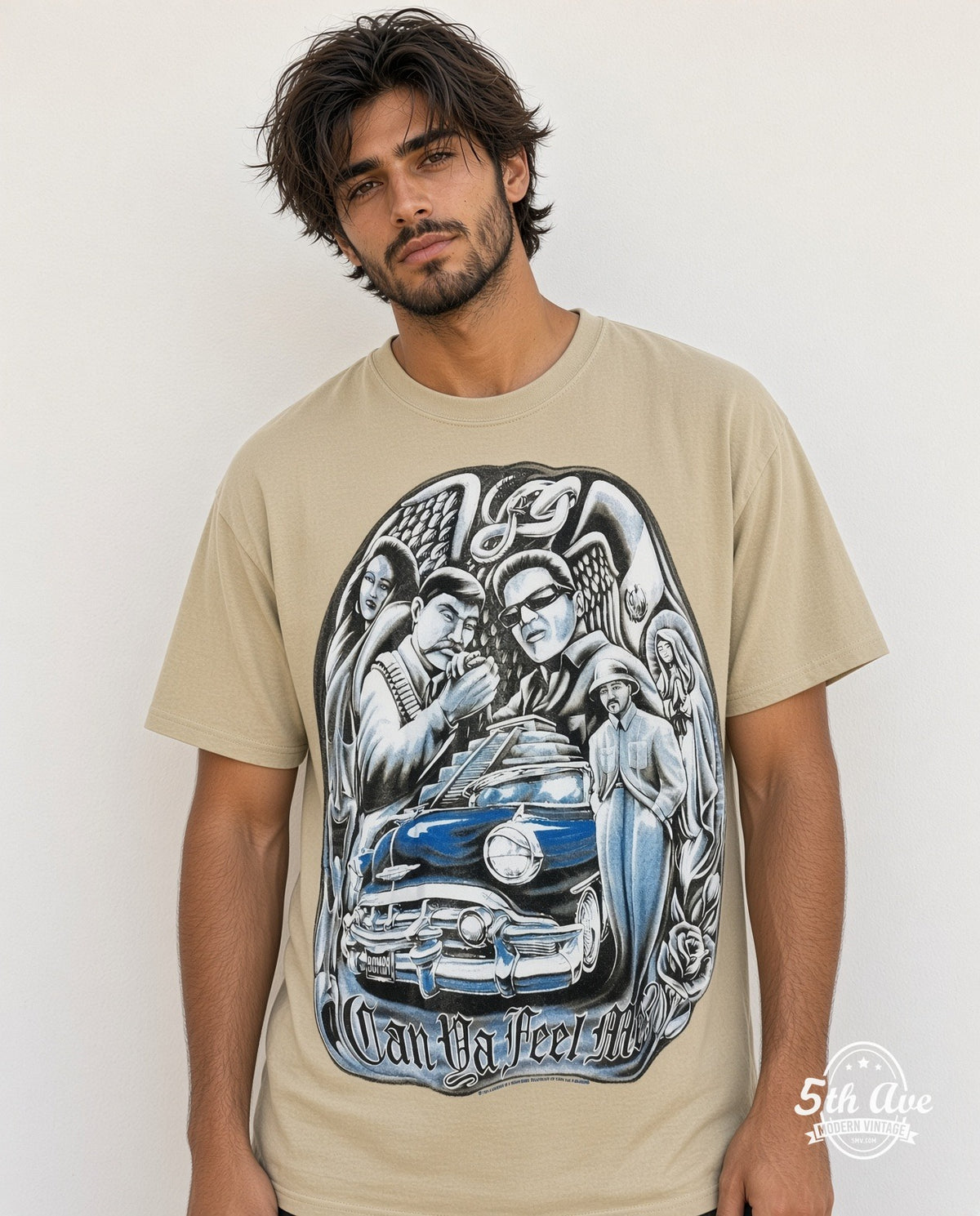Can ya feel me? - Rollin hard lowrider low rider car culture t shirt model
