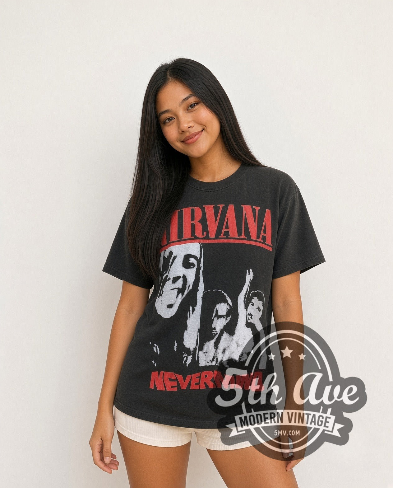 Nirvana Nevermind Grunge Is Dead All Over Print Vintage Band T-Shirt