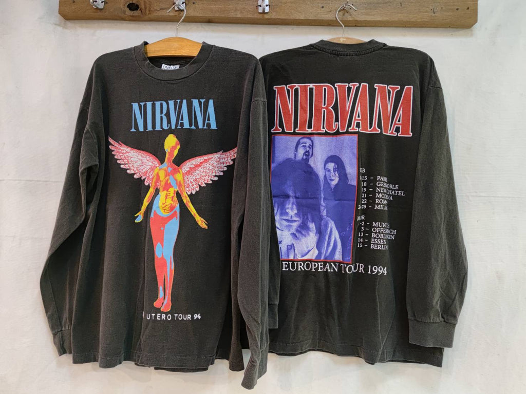 Nirvana 'In Utero' Long Sleeve European Tour T-Shirt: A Timeless Trib