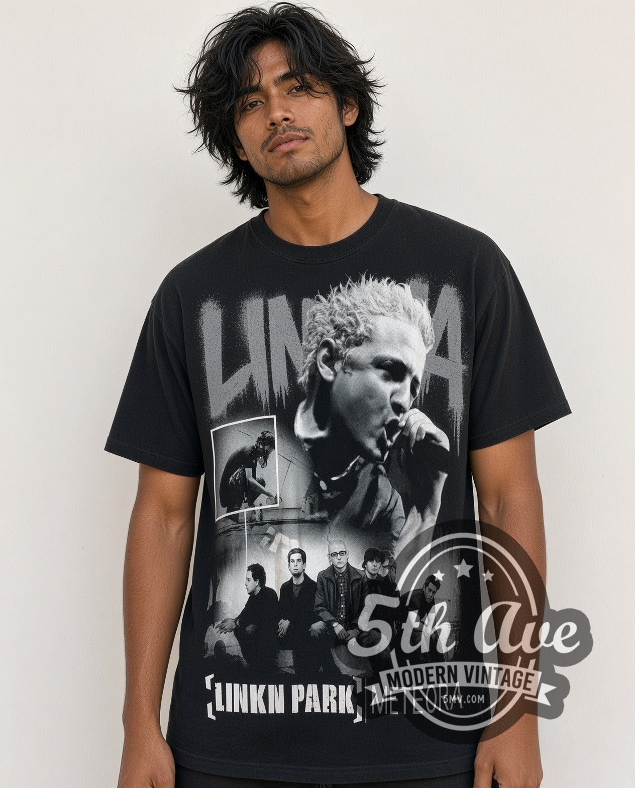 Meteora All Over Print Vintage Band T-Shirt | Single Stitch