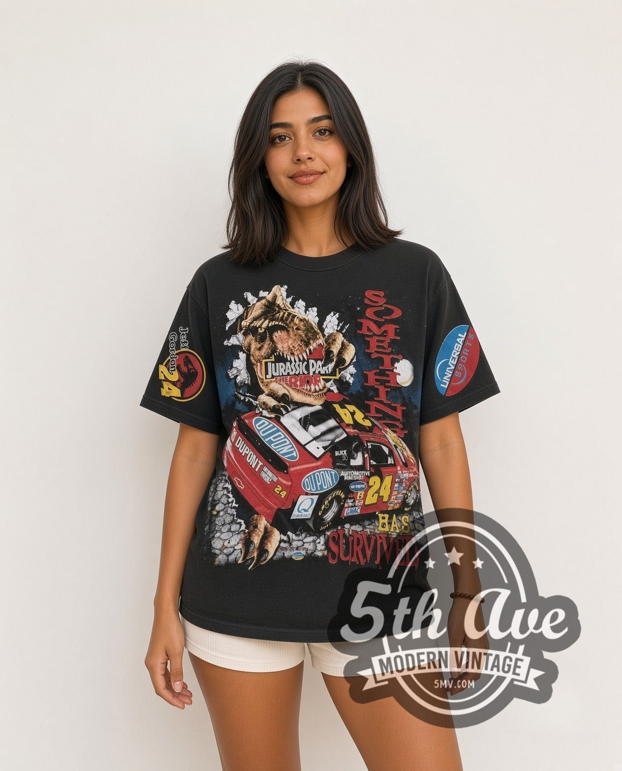 NASCAR Jeff Gordon #24 Jurassic Park The Ride Black Tee