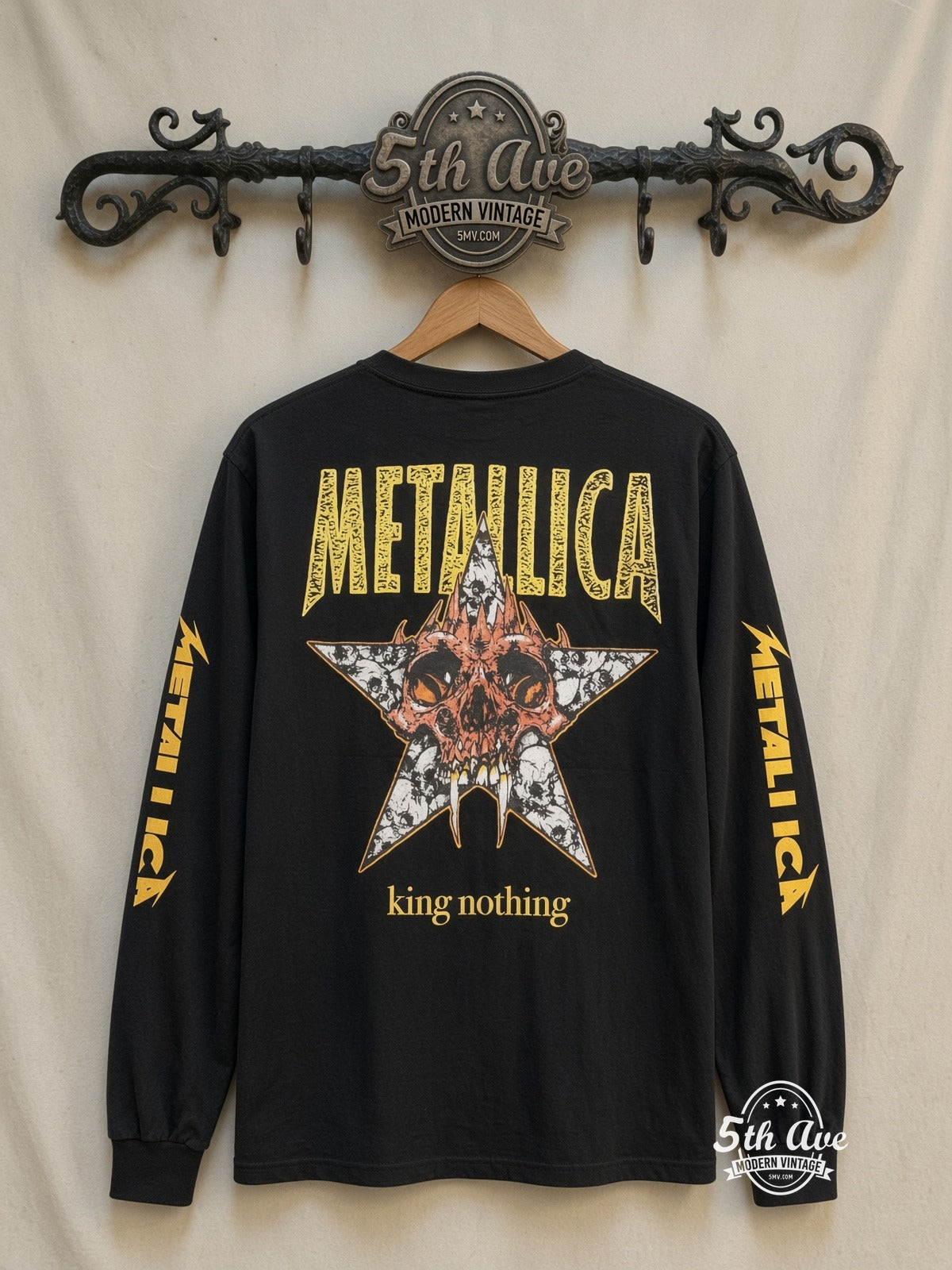 ETS LS 31 Metallica Careful What You Wish long sleeve vintage tee on rack, back
