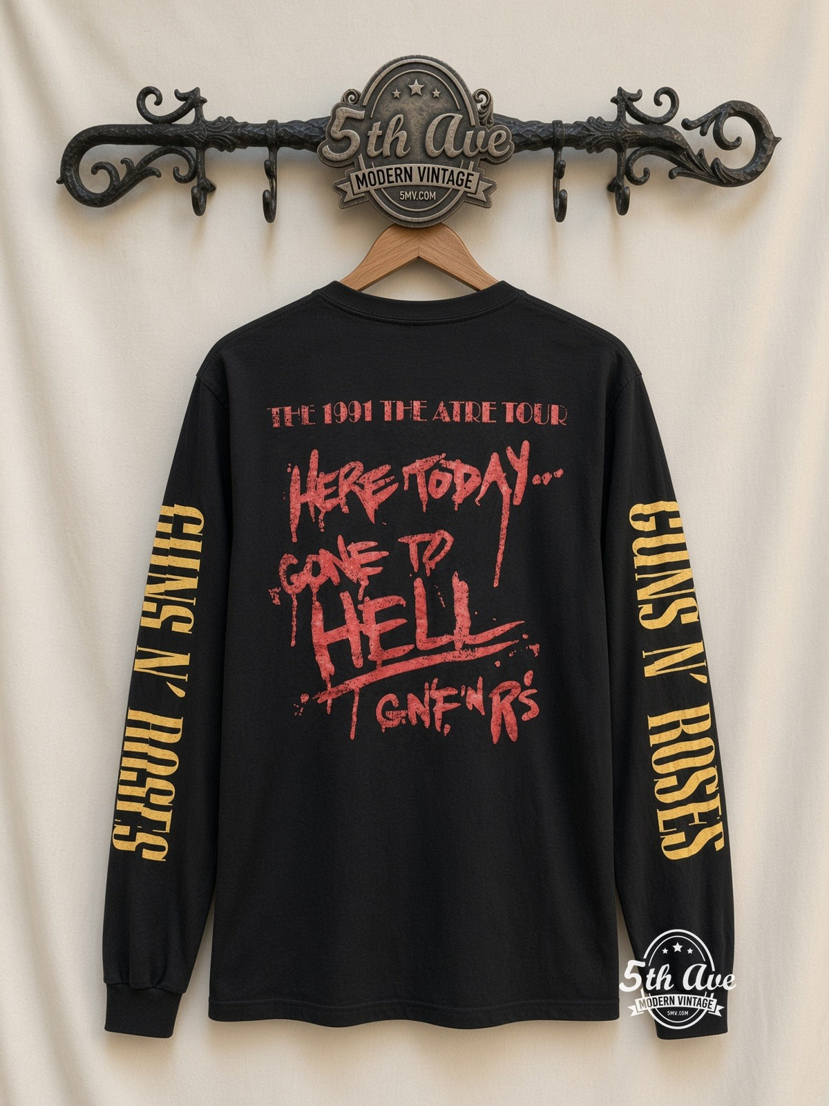 ETS LS 33 Guns N' Roses Watch You Bleed long sleeve vintage tee on rack, back