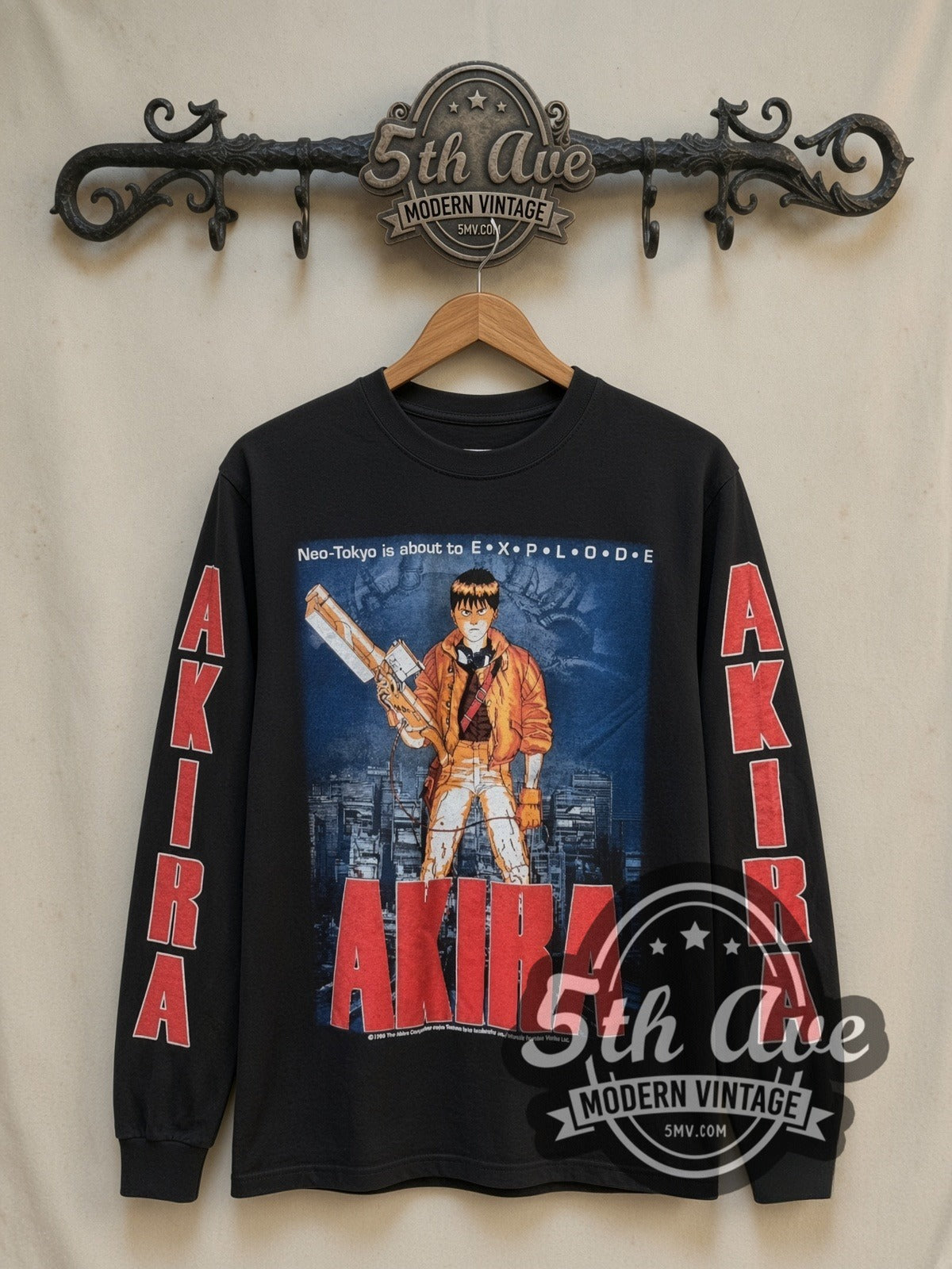 Akira Neo-Tokyo Is About to Explode Black Vintage Anime Tee