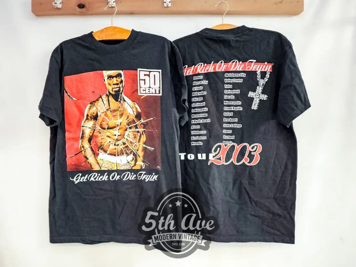 50 Cent Get Rich or Die Tryin' The Final Lap Tour 2003 - New Vintage Band T shirt - Vintage Band Shirts