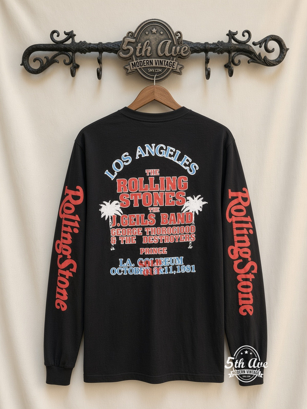 ETS LS 56 The Rolling Stones Dragon Stadium long sleeve vintage tee on rack, back
