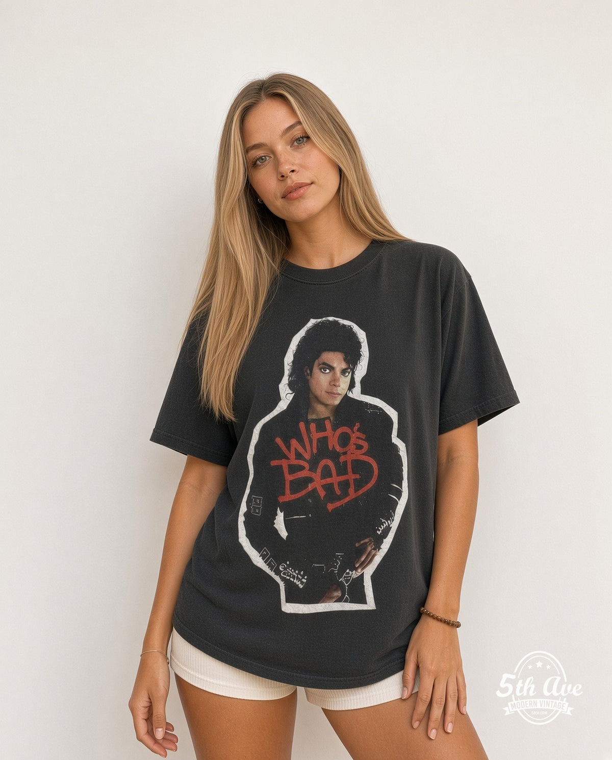 Michael Jackson Bad Tour T-Shirt model
