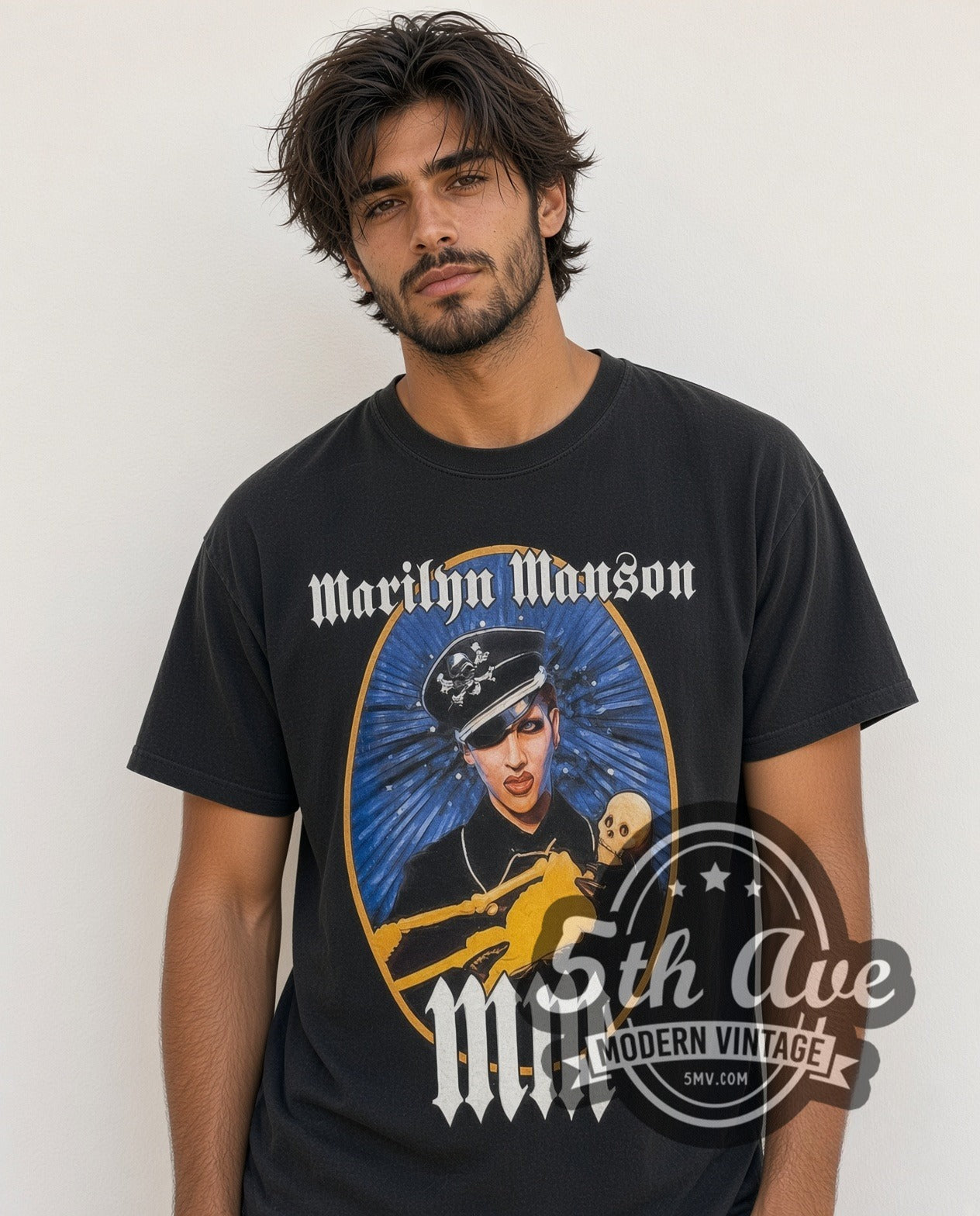 2004 MARILYN MANSON バンド Tシャツ Marilyn Manson Against All Gods Tour 2004 MM Portrait Band Tee