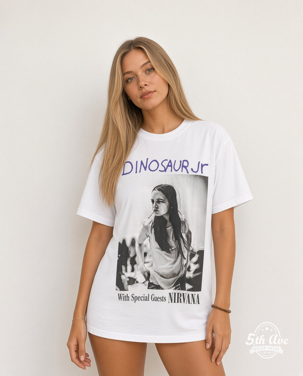 Dinosaur Jr. 'With Special Guests NIRVANA' - Vintage Reprint Band T-Shirt model