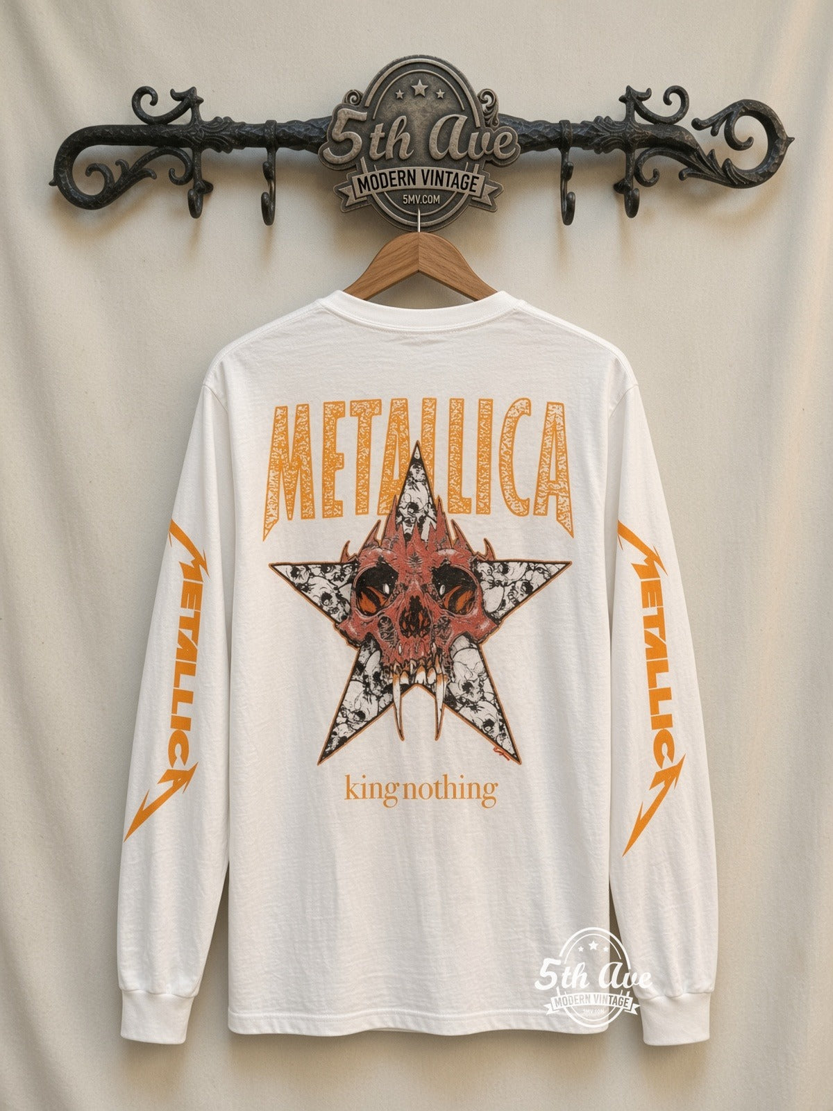 ETS LS 75 Metallica Careful What You Wish long sleeve vintage tee on rack, back