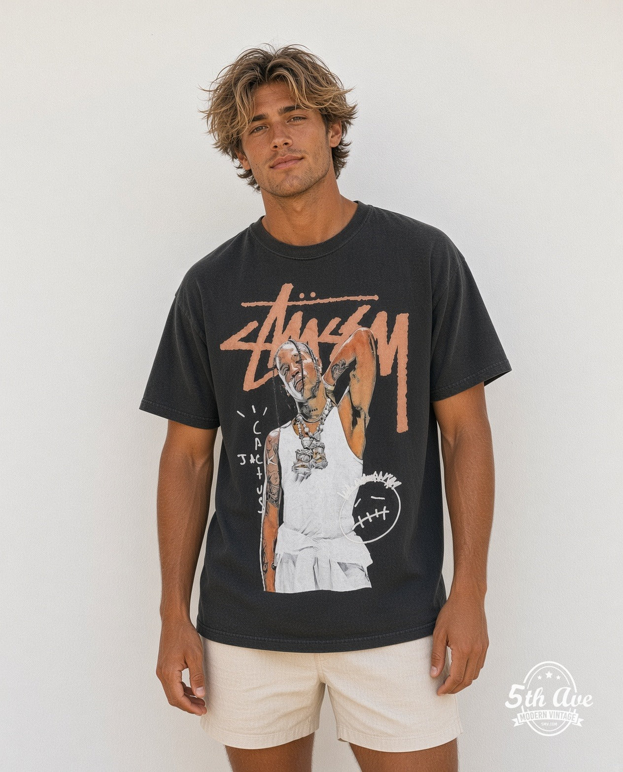 STUSSY Tシャツ Travis Scott CACTUSJACKトラヴィス Travis Scott x Stüssy Astroworld Graphic Tee | Vintage Style