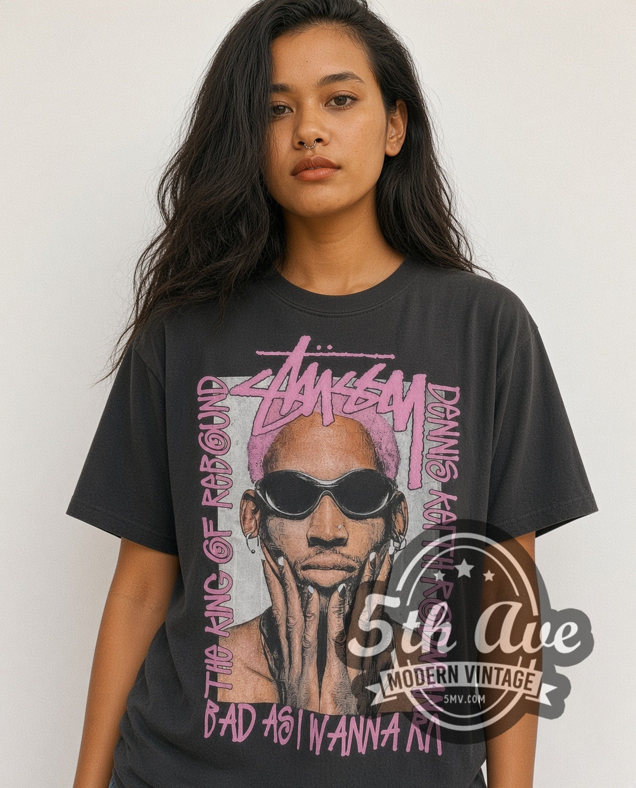 Dennis Rodman x Stüssy The King of Rebound Vintage Graphic Tee