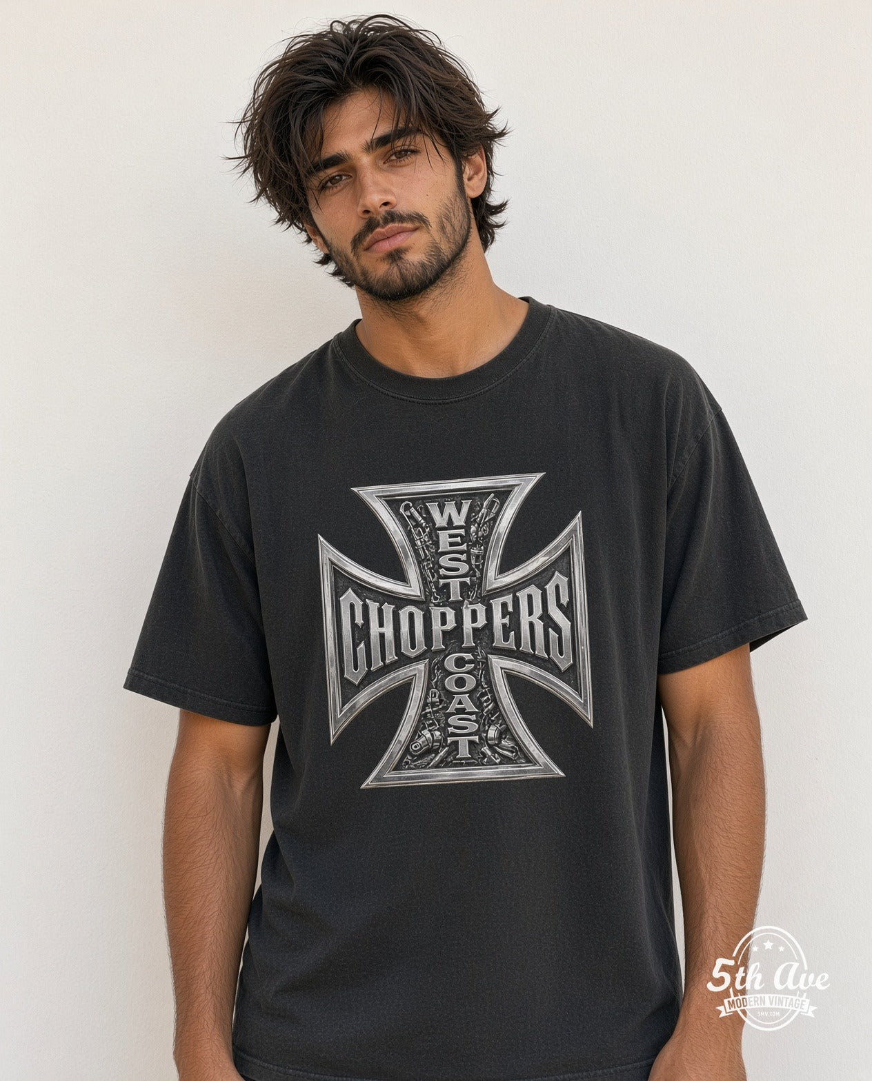 West Coast Choppers Long Beach Orange Chopper Iron Cross | Vintage