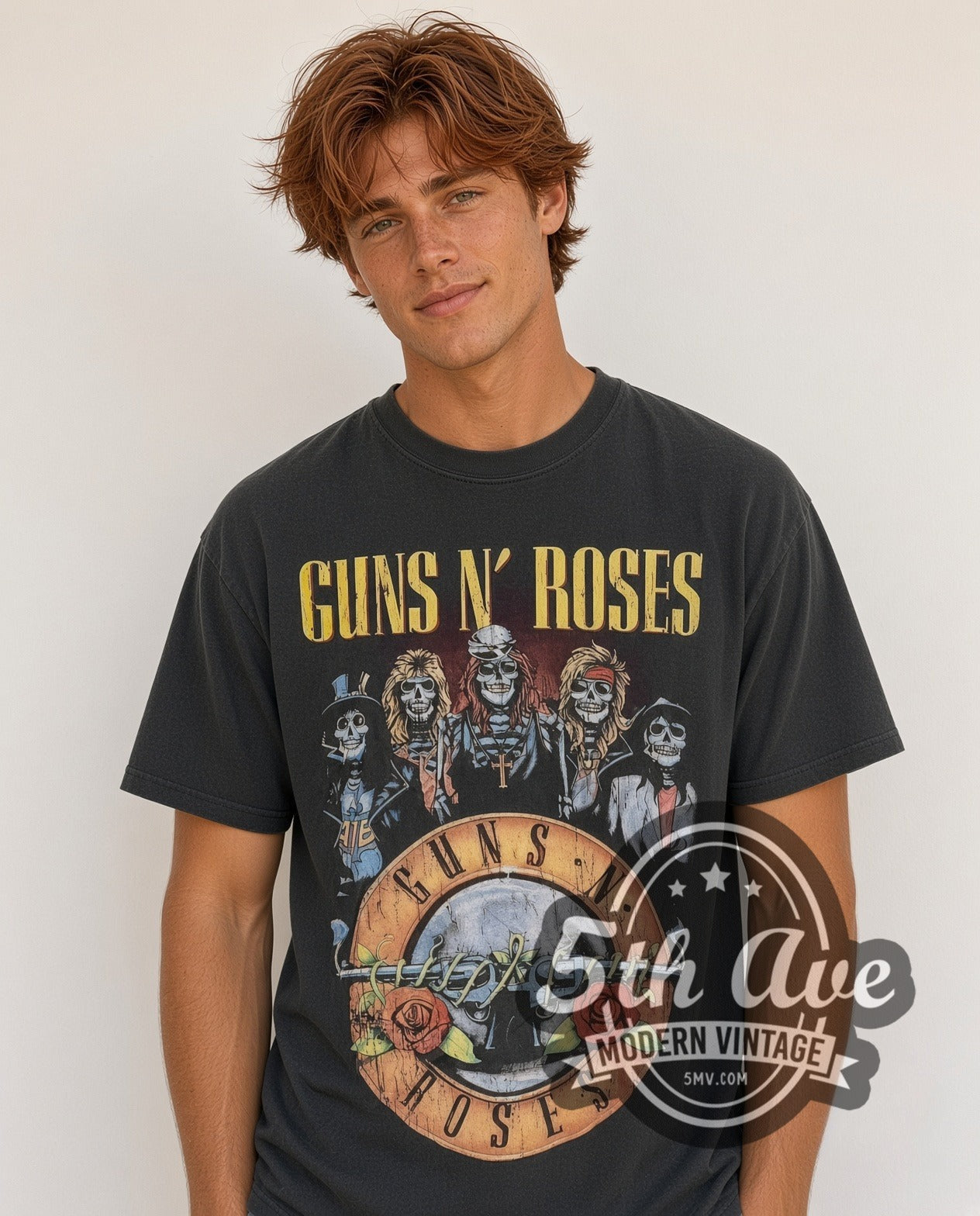 Guns N' Roses Appetite Skeleton Band Cross | Vintage Reprint