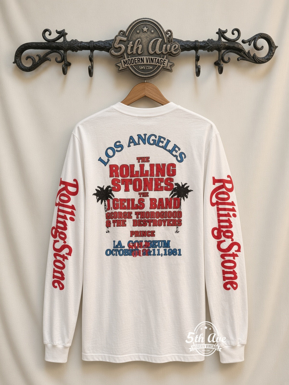 ETS LS 90 The Rolling Stones Dragon long sleeve vintage tee on rack, back