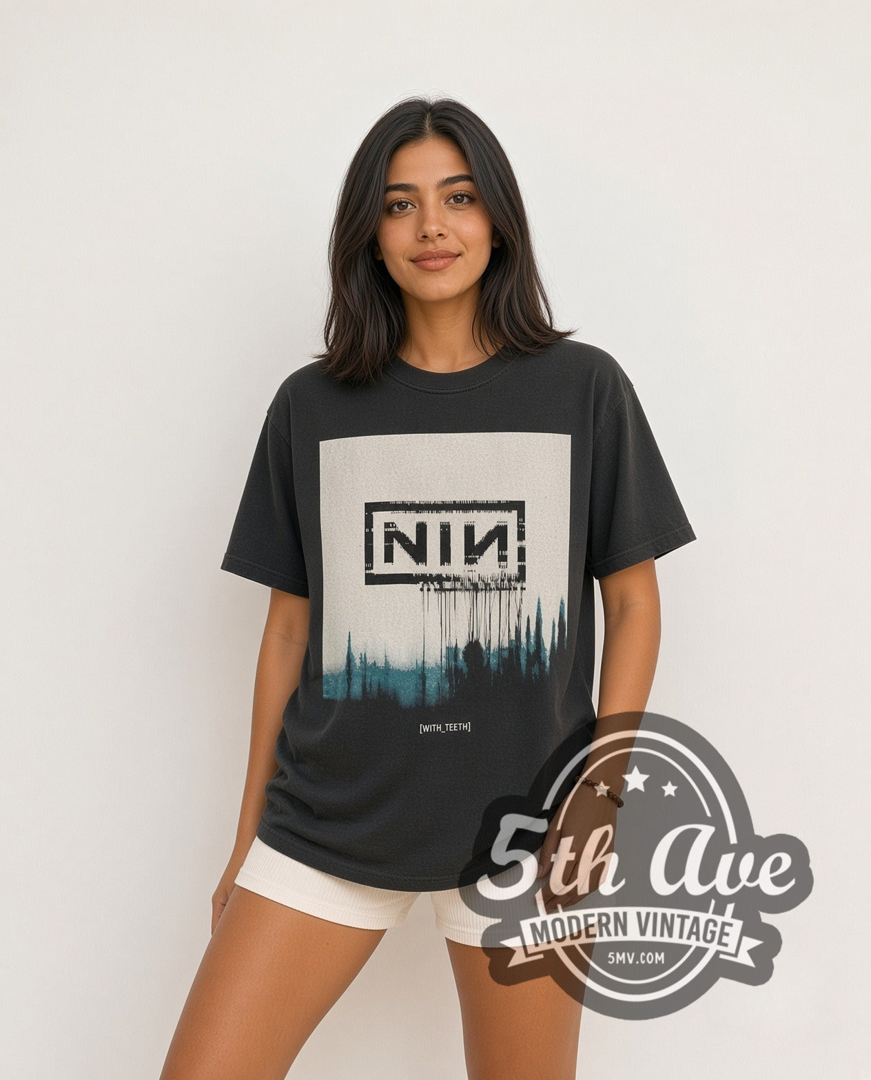 Nine Inch Nails NIИ 'With Teeth Black Vintage Band T-Shirt