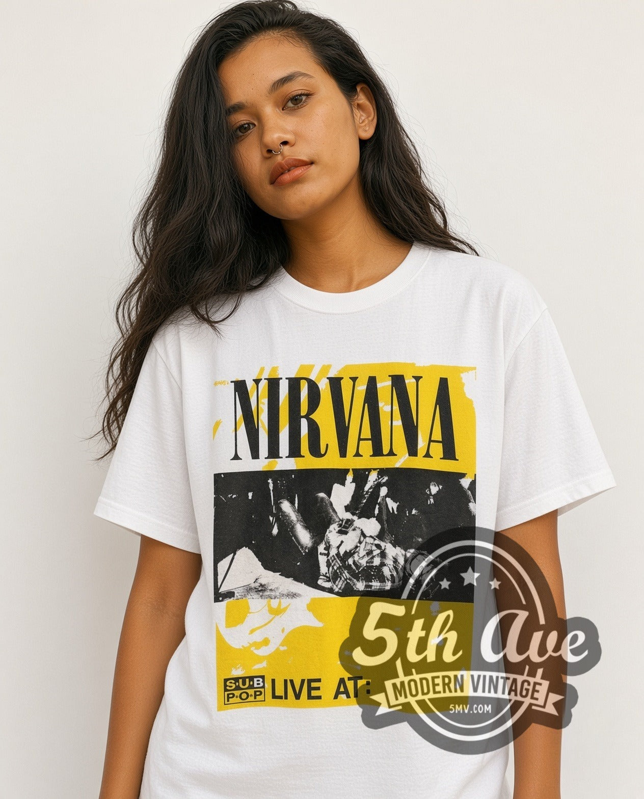 ヴィンテージ SUB POP Tシャツ NIRVANA  cobain Nirvana Sub Pop Live At Band T-Shirt