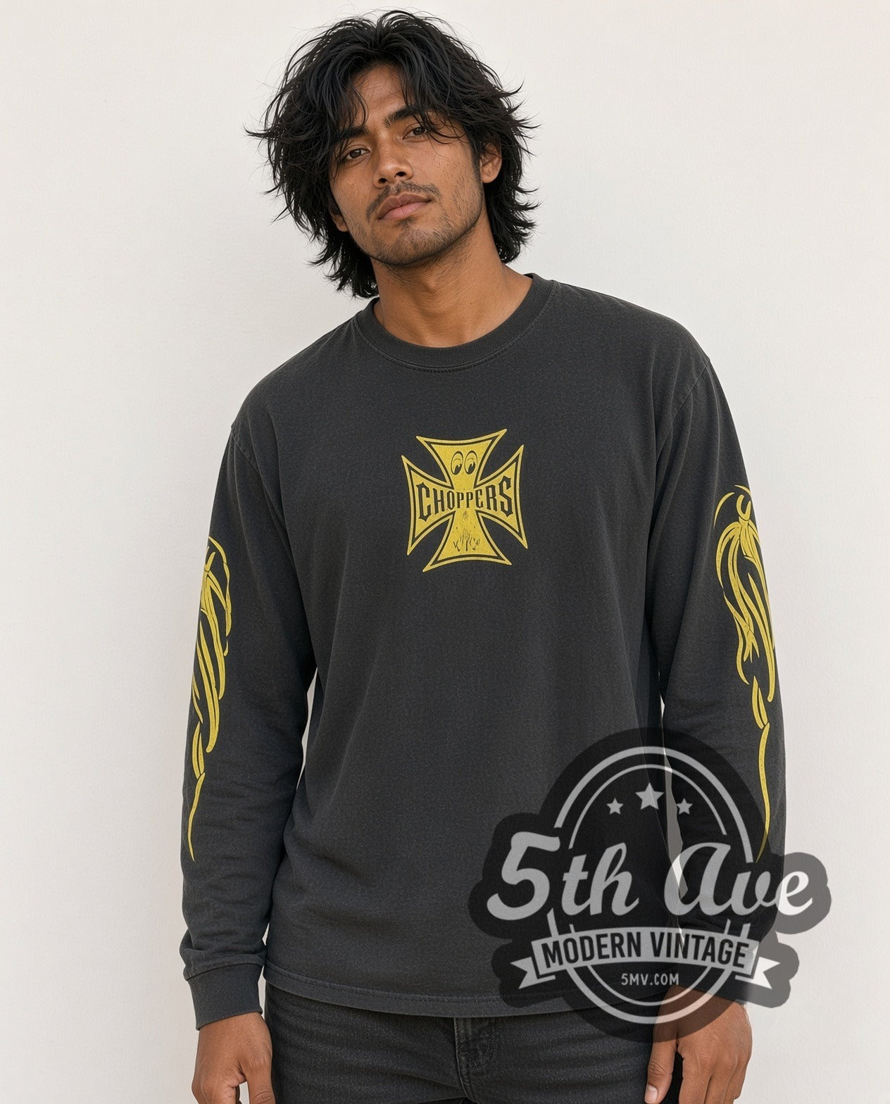 WEST COAST CHOPPERS MOON EquippedllロンTEE West Coast Choppers MoonEyes Surfin Craze Vintage Graphic Tee