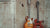 Two vintage guitars on a rough background