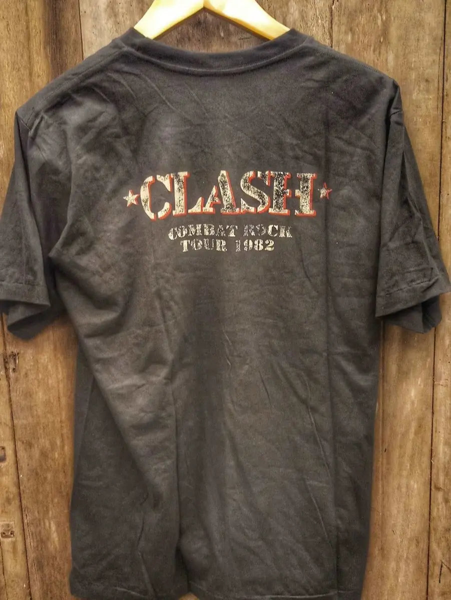 A Timeless Punk Icon: The Clash's 'Combat Rock' 1982 Tour T-Shirt - Vintage Band Shirts