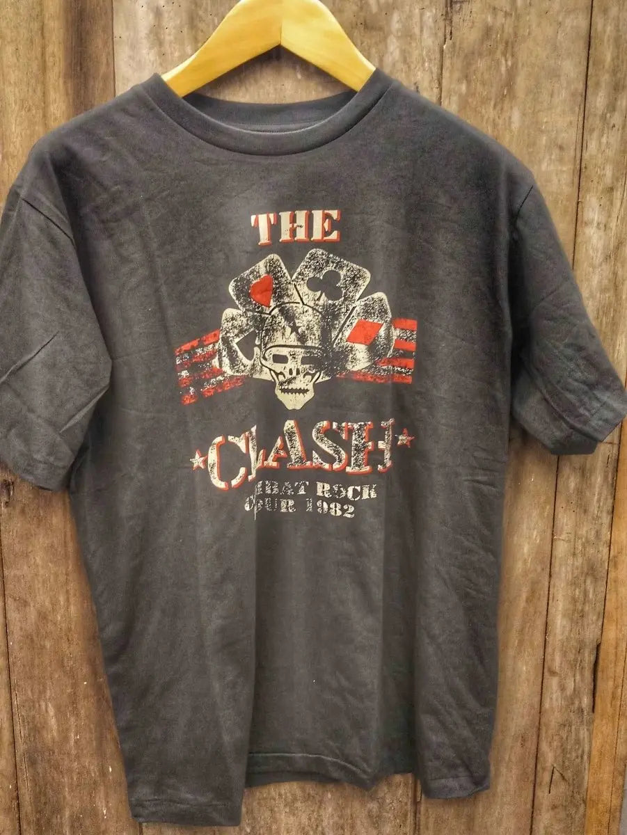 A Timeless Punk Icon: The Clash's 'Combat Rock' 1982 Tour T-Shirt - Vintage Band Shirts