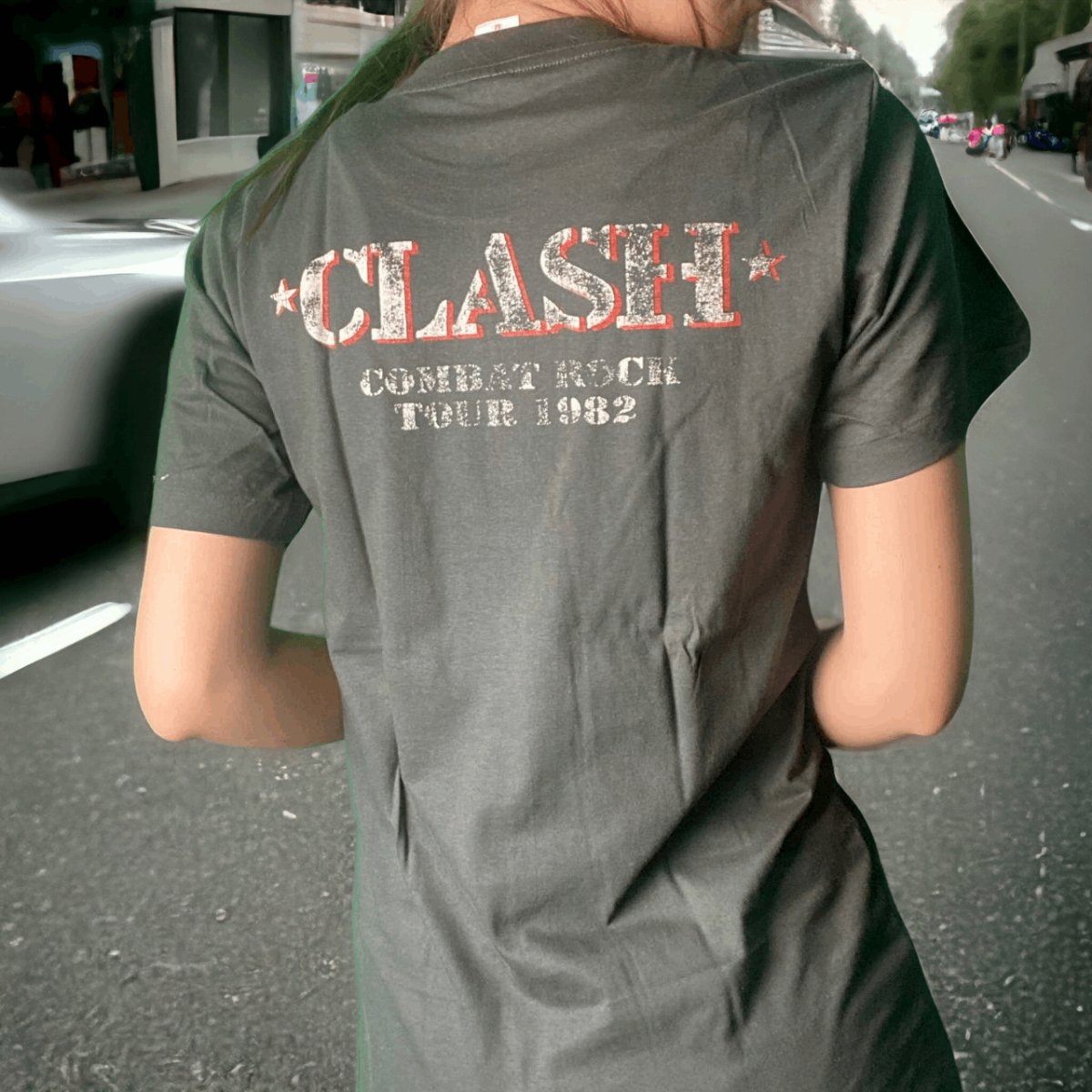 A Timeless Punk Icon: The Clash's 'Combat Rock' 1982 Tour T-Shirt - Vintage Band Shirts