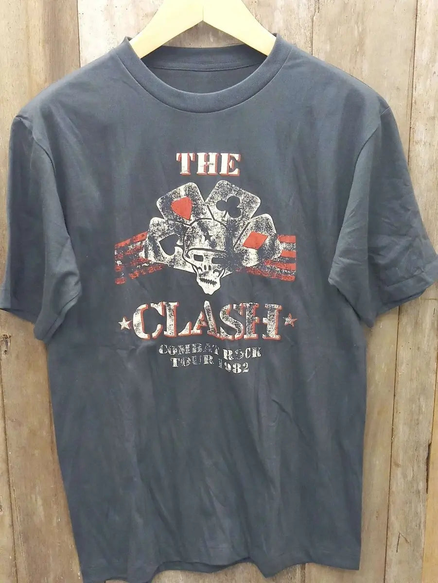 A Timeless Punk Icon: The Clash's 'Combat Rock' 1982 Tour T-Shirt - Vintage Band Shirts