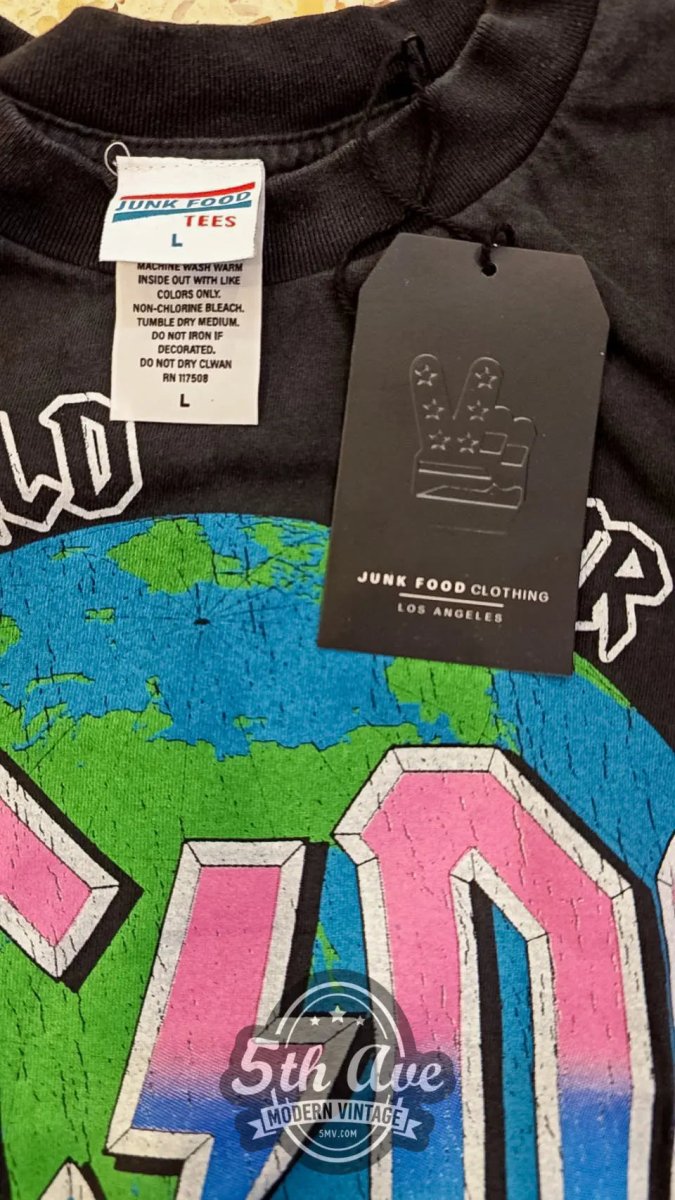 AC/DC Back In Black World Tour 1980 Vintage Reprint Band T-Shirt